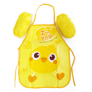 Apron Kid Art With Sleeve Yellow Bird