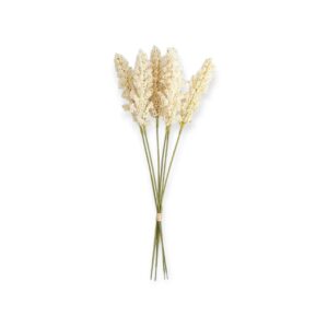 Wheat Grain Form Artificial Flower White Cream